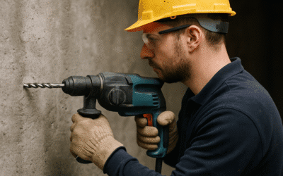 Jak bezpiecznie wiercić w betonie młotowiertarką