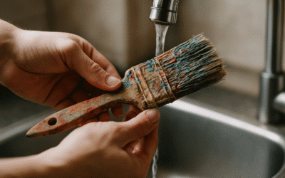 Jak skutecznie czyścić zaschniętą farbę z pędzla