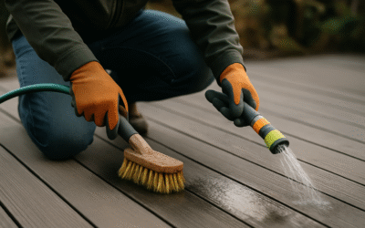 Jak skutecznie czyścić deski tarasowe kompozytowe po sezonie