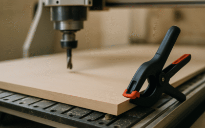 Bezpieczne mocowanie paneli na frezarce CNC dla precyzyjnej obróbki